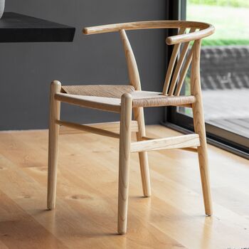 A Pair Newcombe Dining Chairs Natural Or Grey, 5 of 11