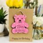 Personalised 1st Birthday Teddy Wooden Keepsake Card, thumbnail 3 of 7