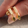Olive Green Peridot Earrings, thumbnail 1 of 5