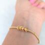 Gold Vermeil Milestone Birthday Stretch Bracelet In Various Ages, thumbnail 8 of 9
