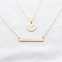 Personalised Bar And Disc Necklace Set, thumbnail 3 of 8