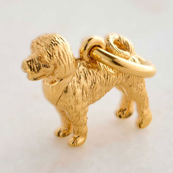 Cockapoo Solid 9ct Gold Dog Charm, 2 of 6