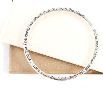 Hammered Style Message Bangle Collection, 9 of 11
