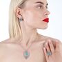 Sterling Silver Egyptian Turquoise Studs, thumbnail 5 of 6