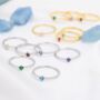 Sterling Silver June Birthstone Alexandrite Cz Ring, thumbnail 11 of 12