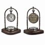 Personalised Bronze 3rd Anniversary Desk Clock With Compass, thumbnail 1 of 11