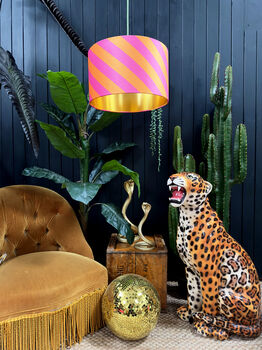 Tutti Frutti Helter Skelter Lampshades With Gold Lining, 3 of 4
