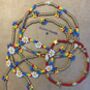 Golden Daisy Rainbow Handmade Beaded Necklace, thumbnail 3 of 6