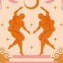 Moon Dancers, Alternative, Bohemian Celestial Floral Art Print, thumbnail 3 of 3