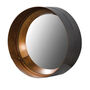Small Round Black Cylinder Wall Mirror, thumbnail 2 of 10