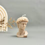Statue Of David Bust Candle Roman Sculpture Gift, thumbnail 10 of 11