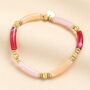 Stainless Steel Colourful Beaded Bracelet In Gold, thumbnail 3 of 3