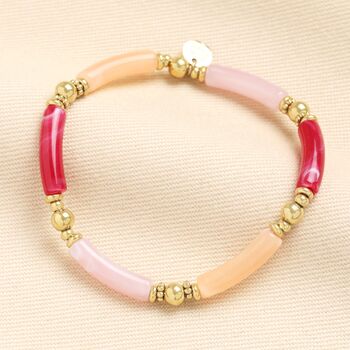 Stainless Steel Colourful Beaded Bracelet In Gold, 3 of 3
