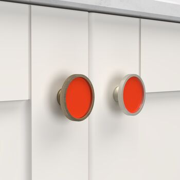 Red Shade Cupboard Drawer Door Cabinet Knobs Handles, 2 of 9