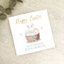 Personalised Blue Easter Bunny Basket Card, thumbnail 1 of 4