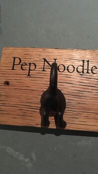 Personalised Barrel Stave Dog Lead Hook, 5 of 5
