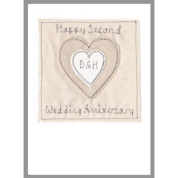 Personalised Couples Initials Wedding Anniversary Card, 3 of 12