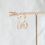 Abstract Face Huggie Hoop Earrings, thumbnail 4 of 9