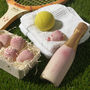 Chocolate Tennis Balls, Bottle And Strawberries, thumbnail 1 of 2