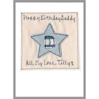 Personalised Initial Star Birthday Card For Him, 3 of 12