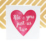 'Just Us Two' Valentine's Card, thumbnail 2 of 4