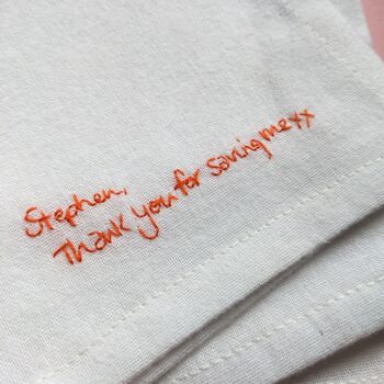 Personalised Christmas Hanky With Handwritten Message, 3 of 9