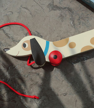 Charlie The Sausage Dog Wooden Pull Toy, 6 of 7