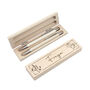 Personalised Wooden Floral Pen Set, thumbnail 4 of 5
