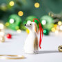 Handmade Ceramic Dog Christmas Decoration, thumbnail 4 of 7