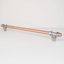 Chrome And Copper T Bar Barn Door Pull, thumbnail 3 of 5