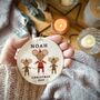 Personalised Santa And Elves Mice Christmas Tree Decoration, thumbnail 1 of 5