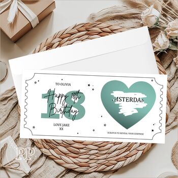 Personalised 18th Birthday Scratch Card, Surprise Gift Reveal, 9 of 9