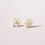 Pearl Flower Stud Earrings, thumbnail 1 of 7
