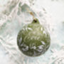 Personalised Hand Painted Green Christmas Bauble, thumbnail 2 of 5