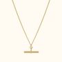 Waterproof T Bar Necklace In Gold Or Silver, thumbnail 2 of 3