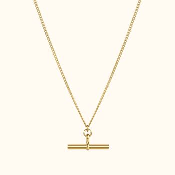 Waterproof T Bar Necklace In Gold Or Silver, 2 of 3