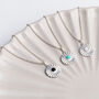 Sterling Silver Onyx Sun Disc Necklace, thumbnail 4 of 5