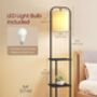 Floor Lamp Shelf Lamp With LED Light, thumbnail 2 of 7
