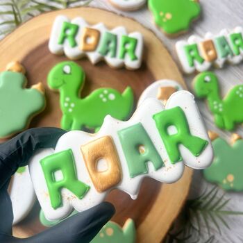 Dinosaur Party Biscuit Favours. Set Of 12 Party Favours, 7 of 7