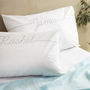 Personalised Couples Script Embroidered Pillowcase Set, thumbnail 1 of 4