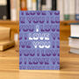 I Love You Greeting Card Purple, thumbnail 2 of 3