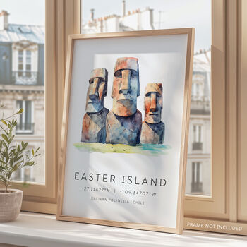 Easter Island Chile Travel Destination Art Print, 2 of 7