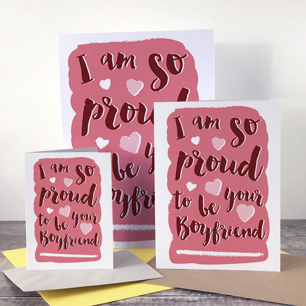 Proud To Be Your Boyfriend Valentine's Card By Alexia Claire ...