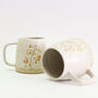 Sweet Pea Flower Ceramic Mug, thumbnail 2 of 4
