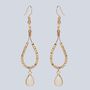 Gold Coloured Bead And Smoky Quartz Statement Earrings, thumbnail 7 of 7