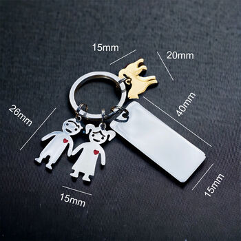 Personalised Dad/Daddy Rectangle Keyring, 2 of 8