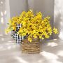 Yellow Forsythia Flower Basket Wreath, thumbnail 6 of 7