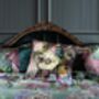 Bird Sanctuary Soft Purple Square Cushion With Birds, Bird Houses, And Trailing Wisteria, thumbnail 4 of 7