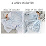 Personalised Blue Sherpa Blanket Elephant Comforter Set, thumbnail 2 of 8