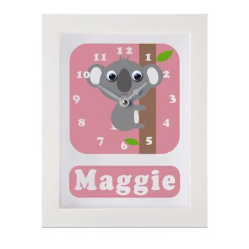 Personalised Children's Koala Clock, 7 of 9